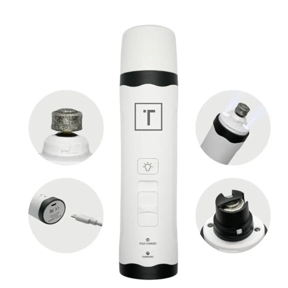Tardini Pet Accessory Rechargeable Dog Cat Nail Grinder Trimmer 2 Spd LED Light‎